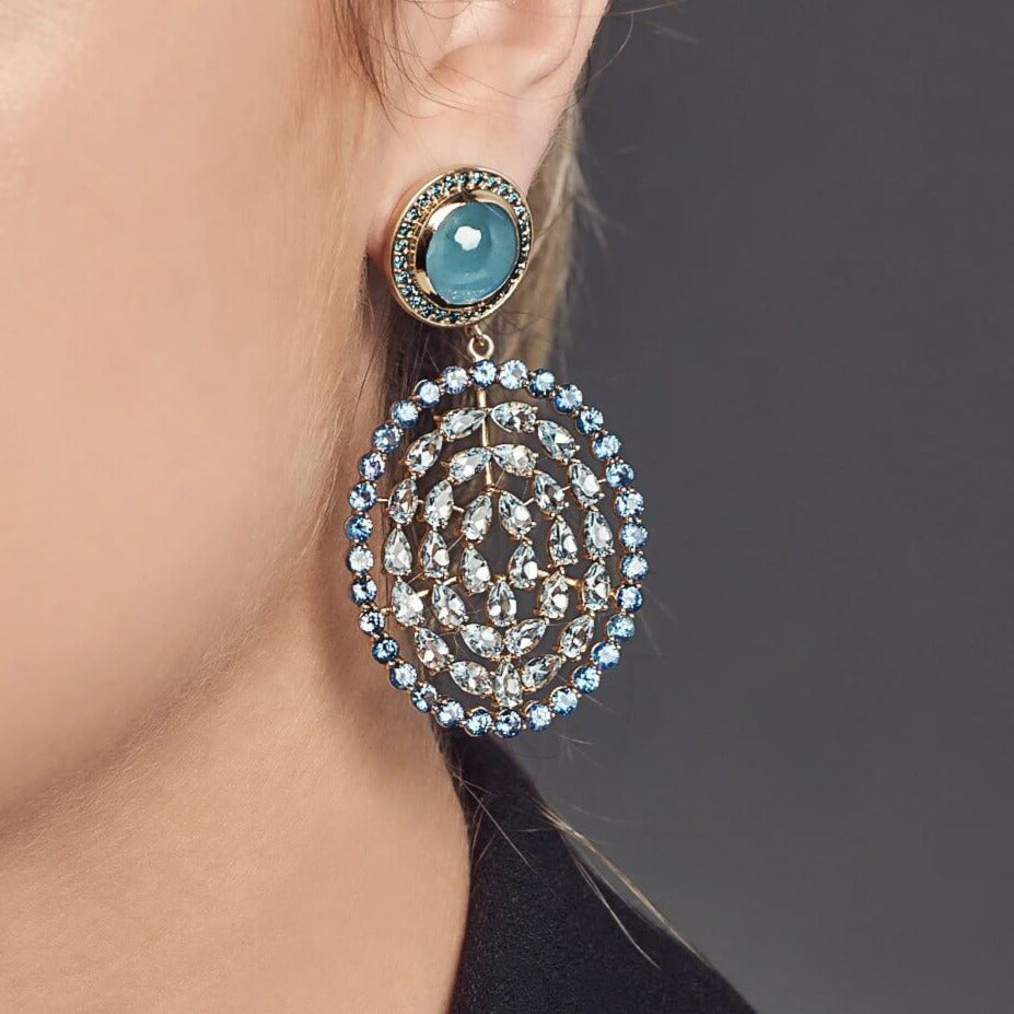 aquamarine dangle earrings