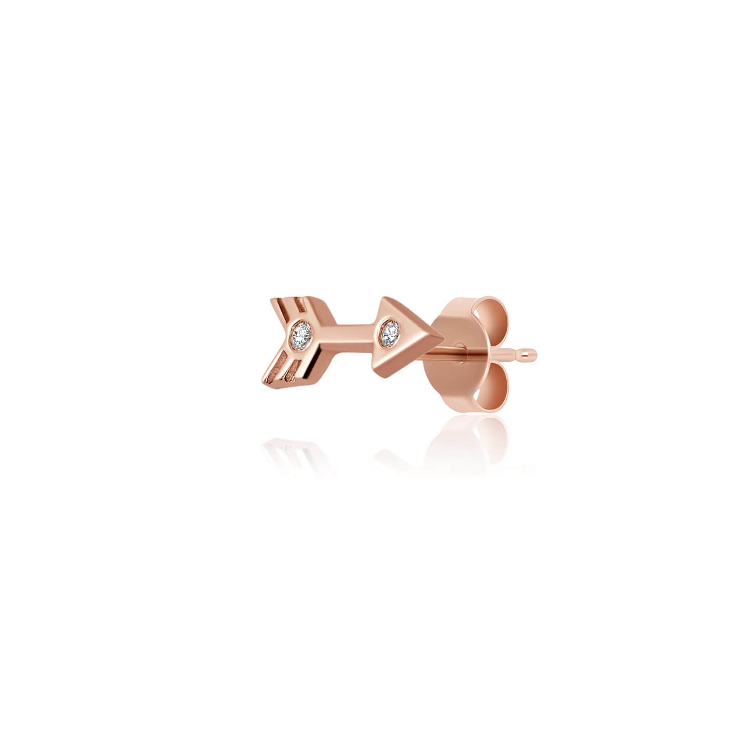 Diamond Mini Arrow Stud Earring