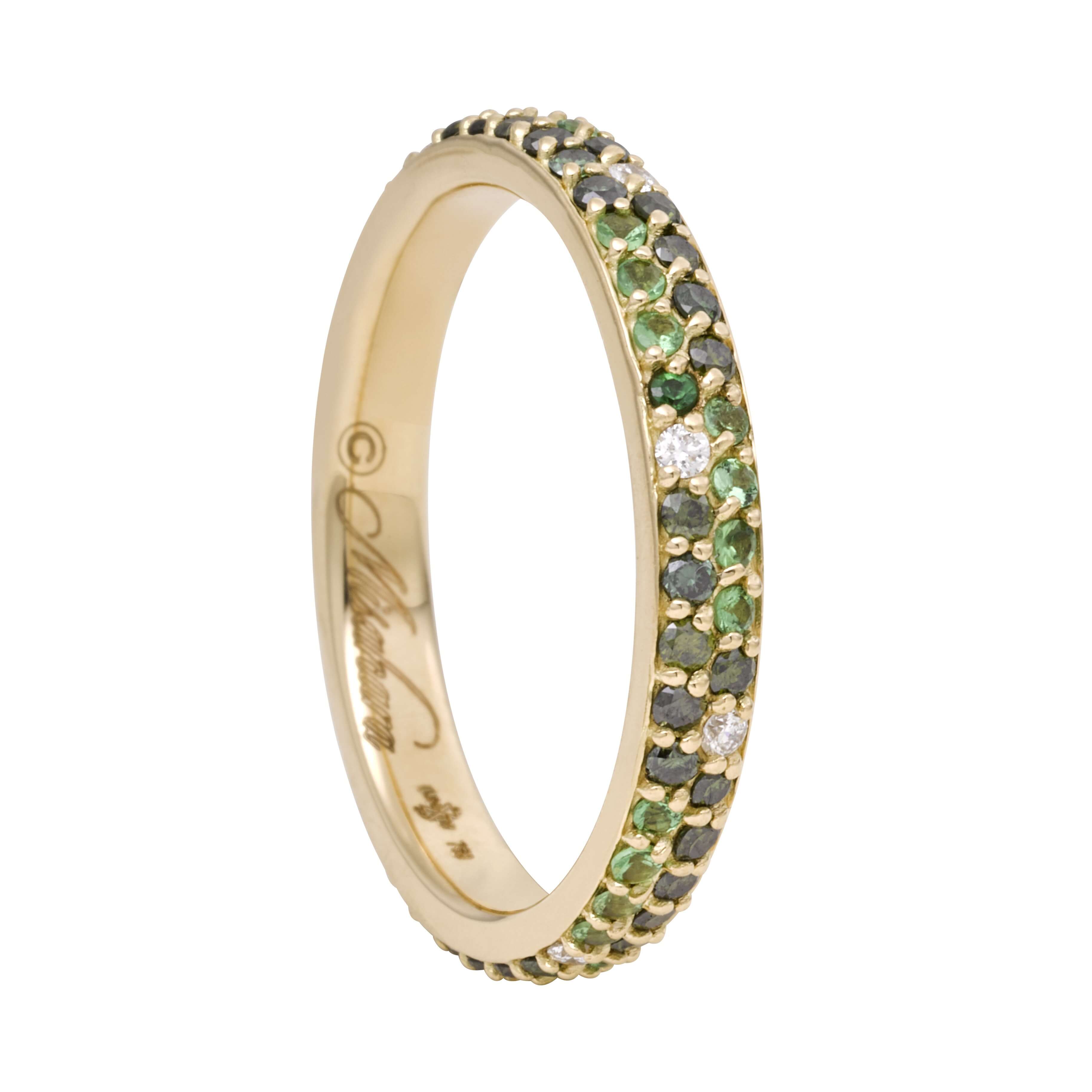 Tsavorite and Diamond Ring