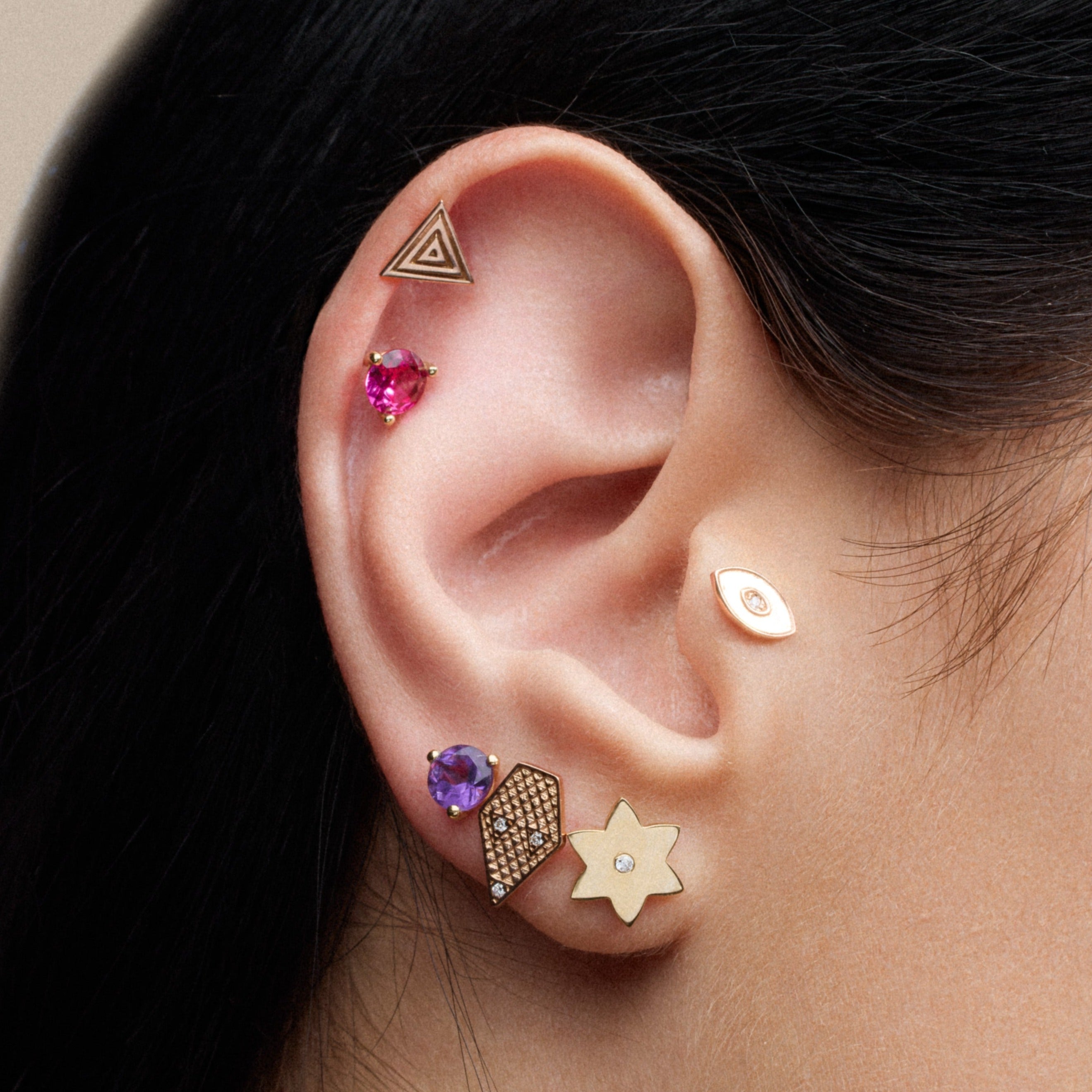ear stack amethyst