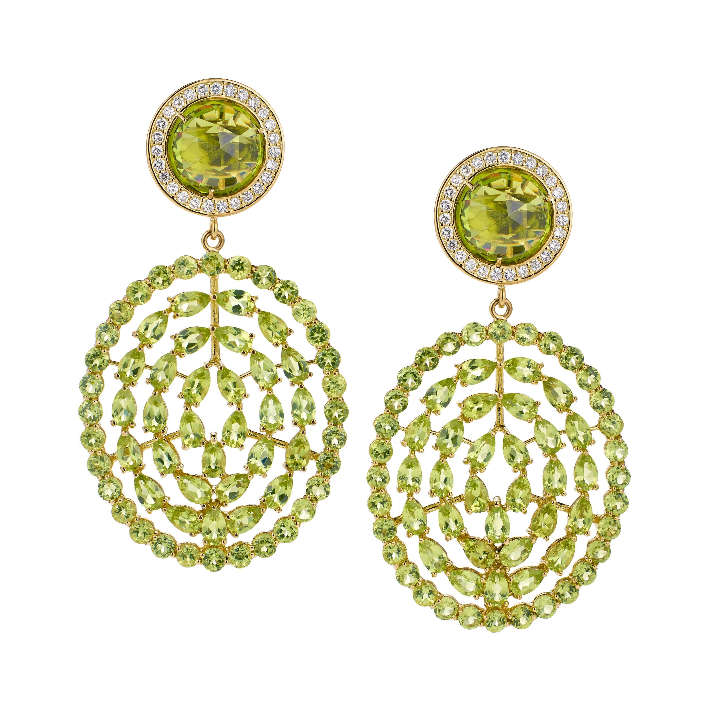 Peridot Dangle Earrings 